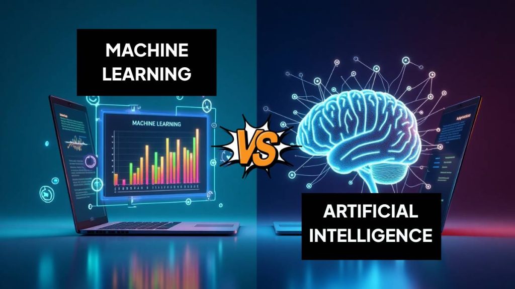 Machine Learning vs artificial intelligence:  